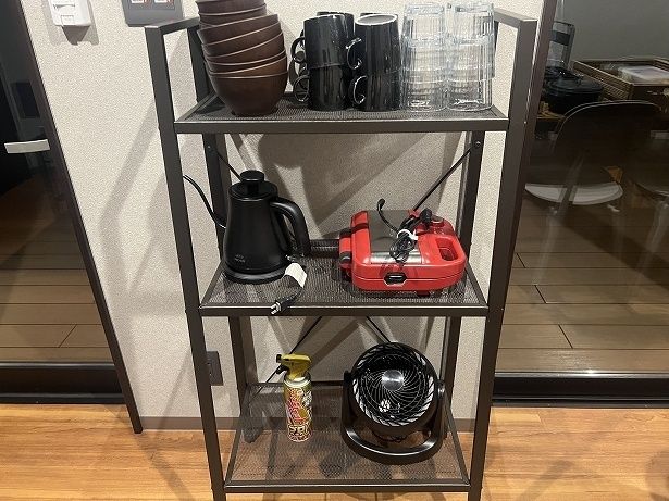 家電や食器などはひと通りそろっているので安心