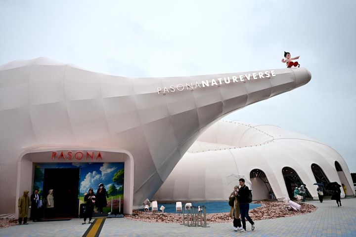 画像: （C）Getty images 「いのちの先輩」であるアンモナイトを模した外観が印象的なパビリオン。一部は淡路島への移転が決まっているそうだ。