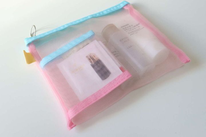 ミニポケット付メッシュポーチ 使用例