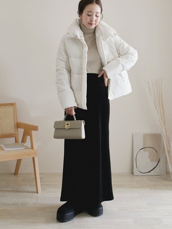 白ダウンコーデ3