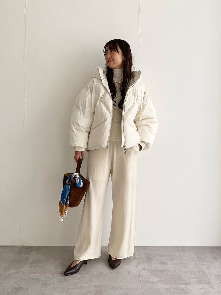 白ダウンコーデ5