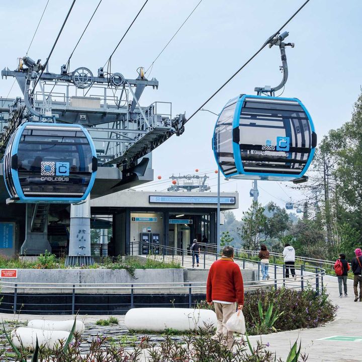 シネテカ・ナシオナル・チャプルテペックの敷地内にあるロープウェイ