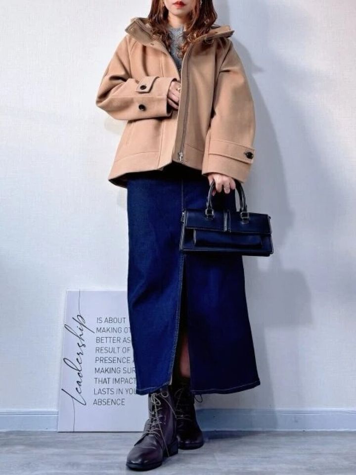 2026gu女性おすすめコージーメルトンショートフーディコートお手本コーデ