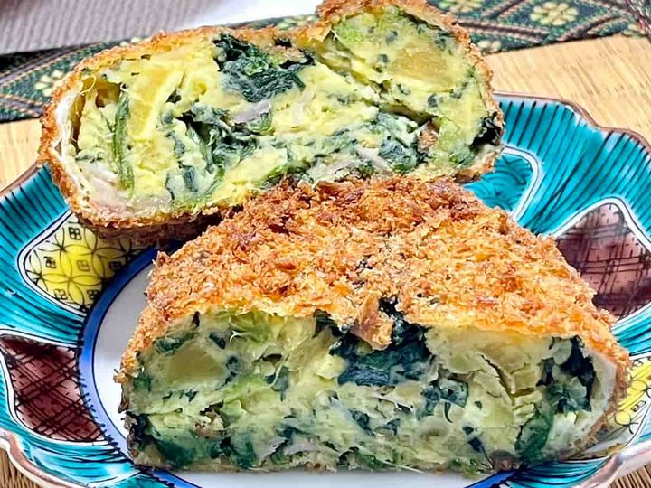 ほうれん草とベーコンのさつまいもサラダ