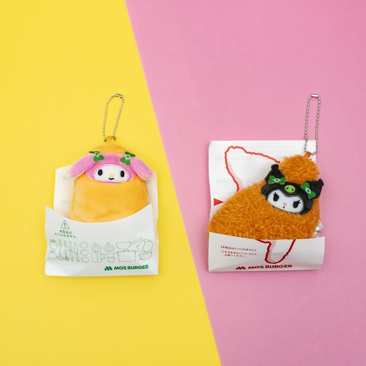 モスバーガー サンリオ「チキンナゲット×マイメロディ マスコットセット／モスチキン×クロミ マスコットセット」