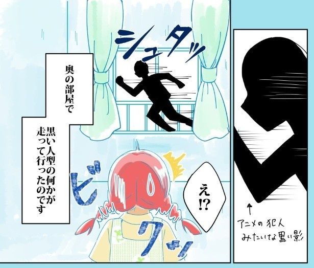 窓の外を走り抜けていく「シャドーピープル」を目撃 紅月陽(@RedSunCat)