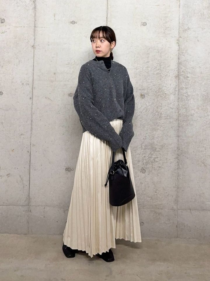 プリーツスカートコーデ3