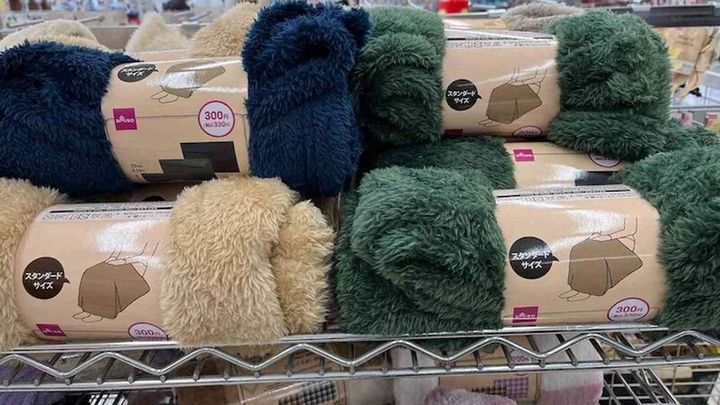 ダイソー「ひざ掛け（フランネル調、B）」