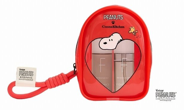 「【F ORGANICS】＜PEANUTS＞ディープモイスチャー トライアルキット(ポーチ入り)」(2750円)