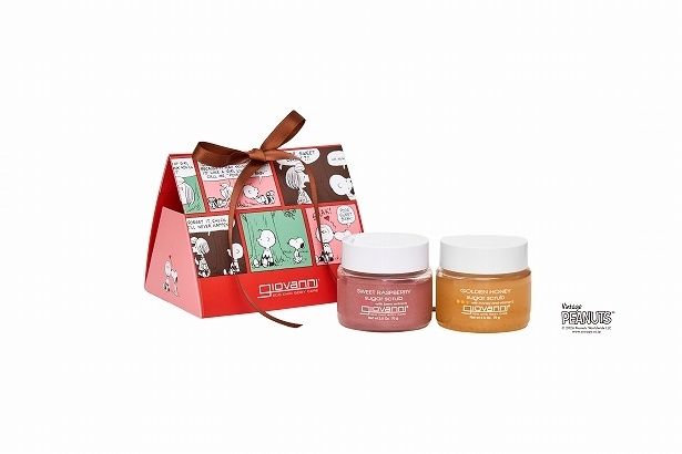 「【giovanni】＜PEANUTS＞ボディスクラブmini-twin(ラズベリー＆ハニー)」(3300円)