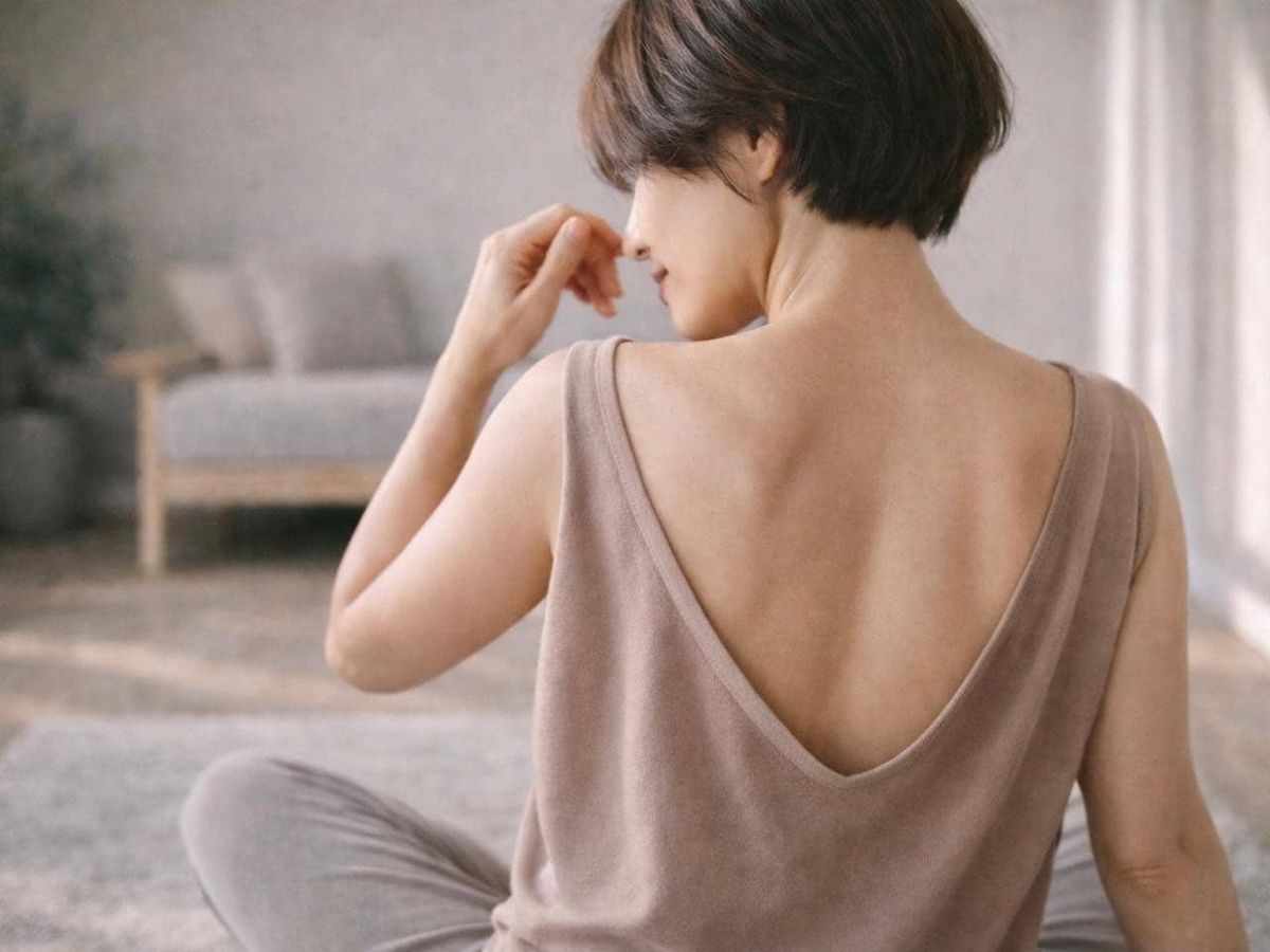背中の印象は“呼吸”と“巡り”で変わる。1日1セット【後ろ姿を整える】簡単ポーズ | TRILL【トリル】