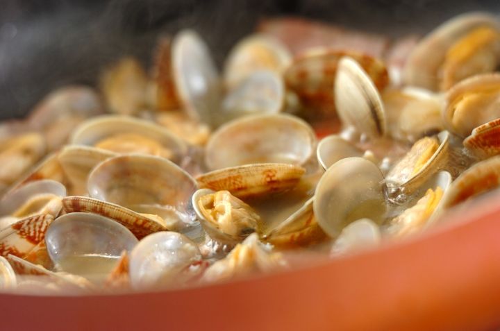 春菊とアサリのパスタの作り方3