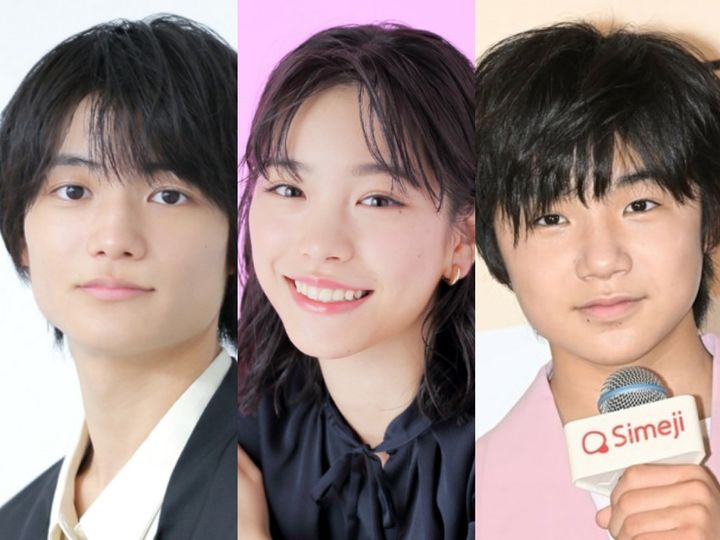 （左から）城桧吏、當真あみ、寺田心 クランクイン！ width=