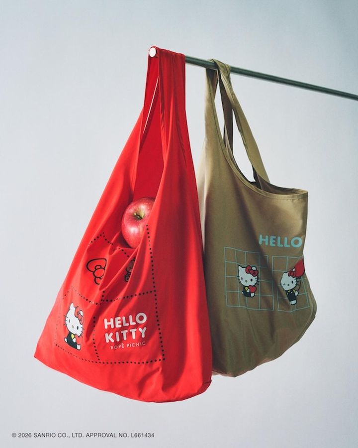 画像: エコバッグ（レッド/キナリ）各￥2,189