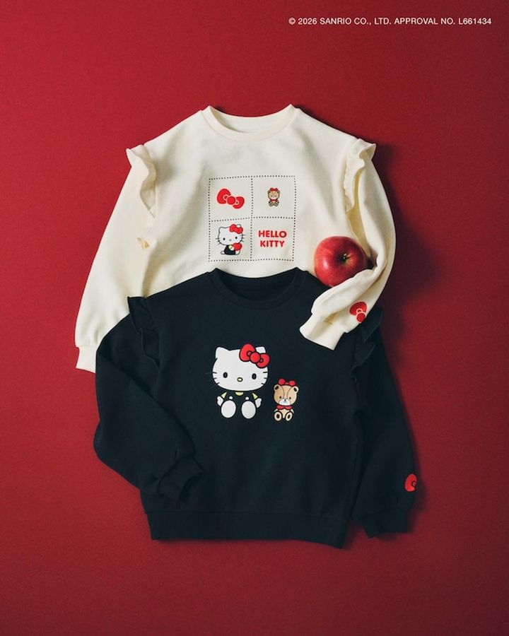 画像: 【KIDS】発砲プリント裏毛プルオーバー（キナリ/チャコール）各￥4,070