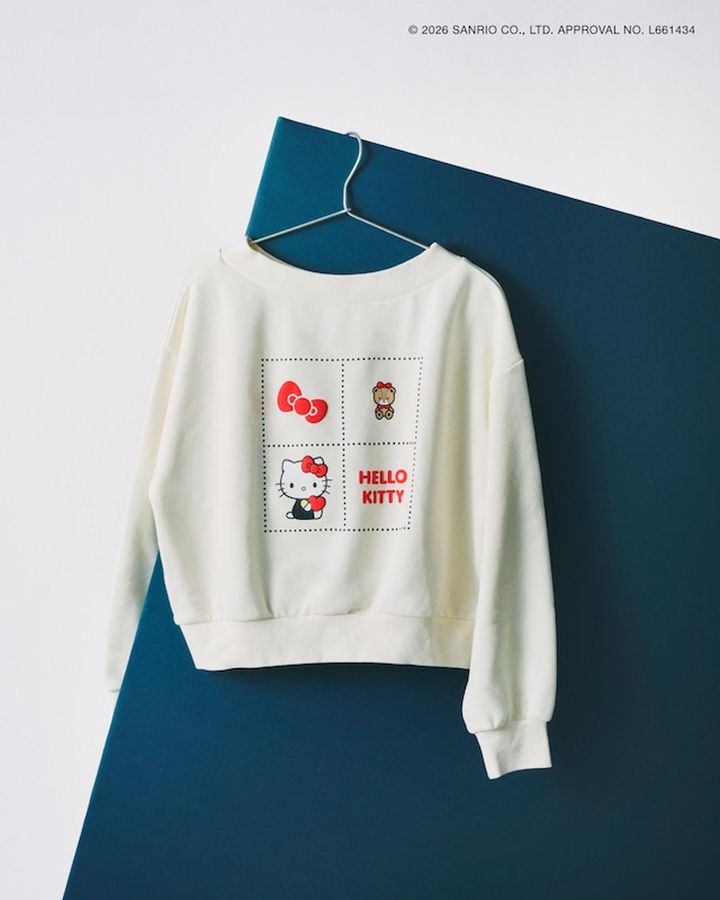 画像: ボートネック裏毛プルオーバー（キナリ）￥5,489