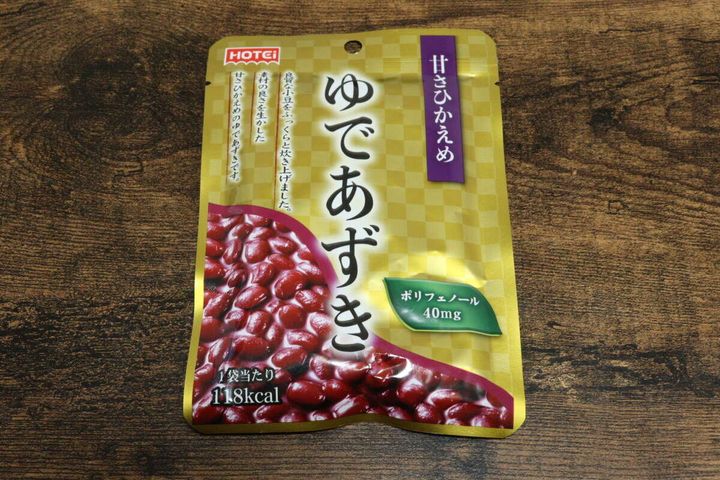 ダイソーのゆであずきのパッケージ