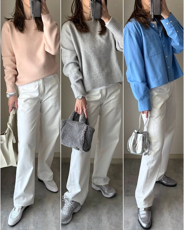 ユニクロのバギージーンズコーデ2