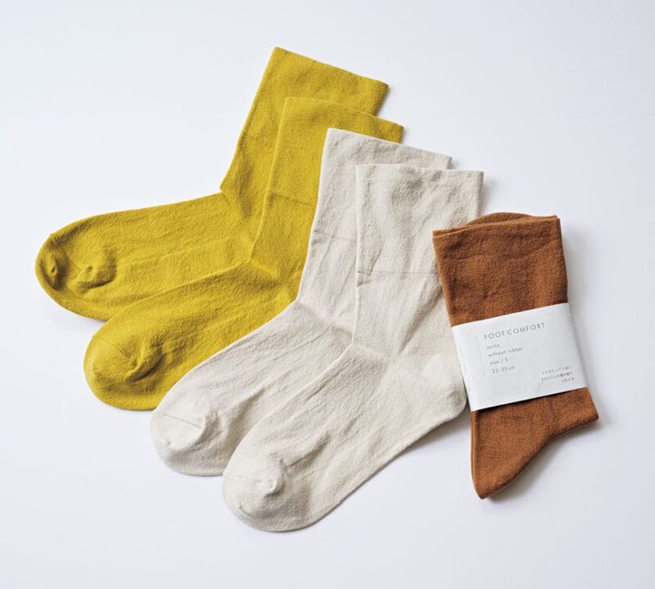 F/style ゴムが入っていないさらりとした綿の靴下（S）¥1,650／プロム・ナドゥ