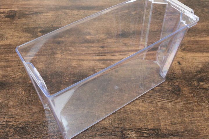 スタックができるクリア冷蔵庫収納ケース（27cm×10cm×13.5cm）