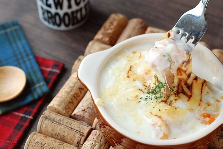 お餅ホワイトソースのドリア