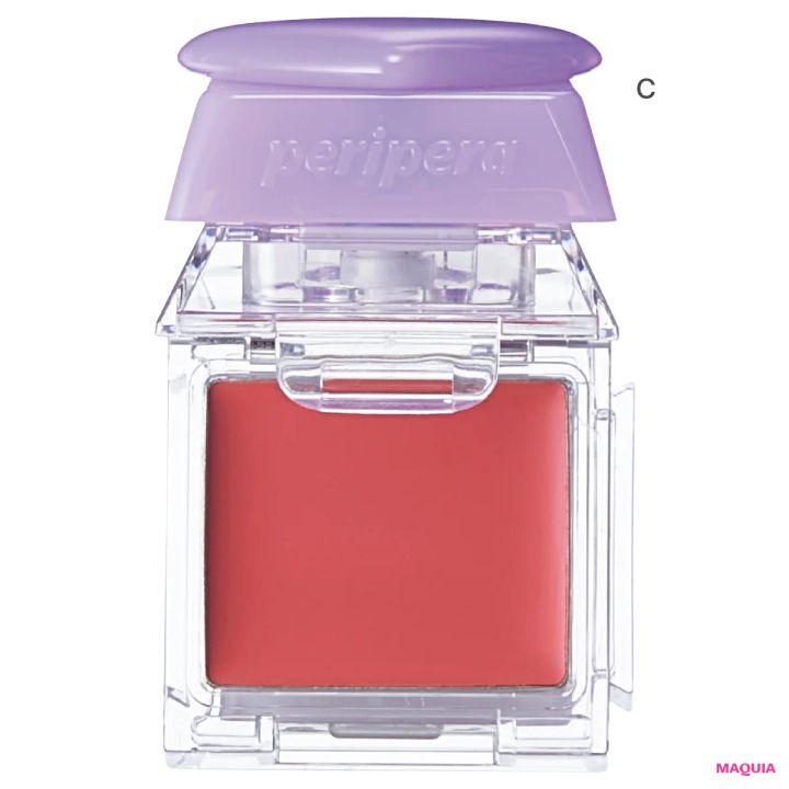 石原さとみさん 2026年春新色のトレンドメイク peripera トック ブラッシュ キーキャップ 25N