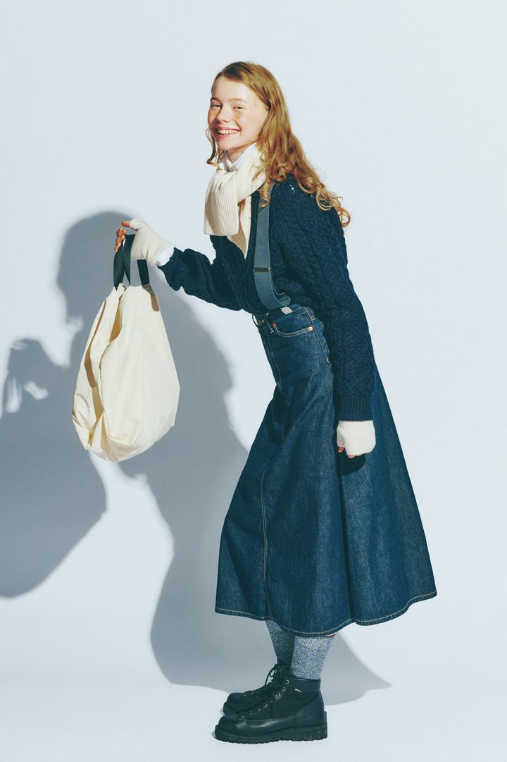 ワードローブにプラスしたい！着回し力抜群のデニムスカートのコーデ【本日のFUDGE GIRL-1月12日】