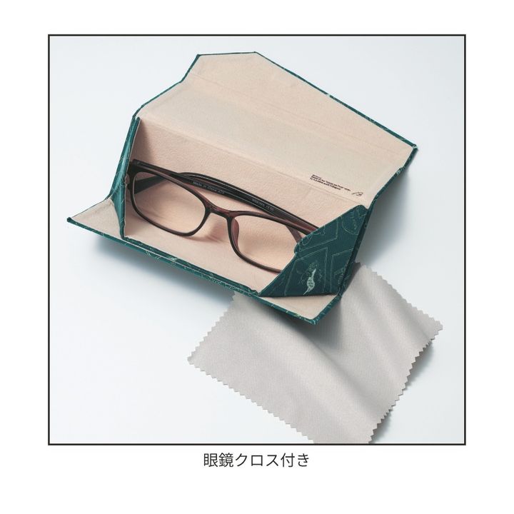 織り柄が美しいジャカード素材の眼鏡ケース 使用イメージ