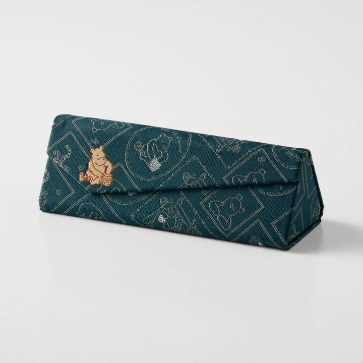 織り柄が美しいジャカード素材の眼鏡ケース クラシック・プー