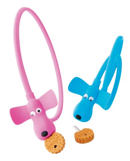 子どもの自転車の番犬に！ クッキーが鍵になっている犬の顔の「自転車用ロック」【こどモノ2月号】の画像1