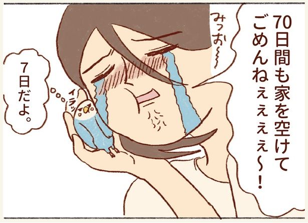 70日間も家を空けてごめんねぇぇぇぇ〜！ （C）谷小夏／KADOKAWA