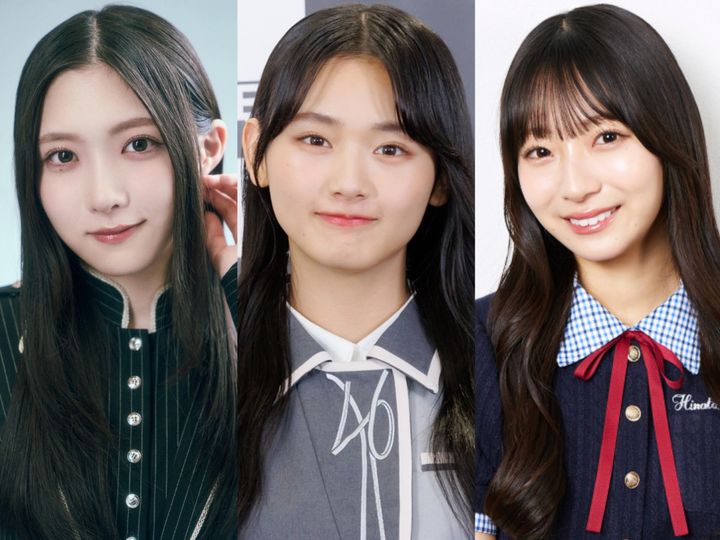 （左から）櫻坂46・谷口愛季、櫻坂46・山崎天、日向坂46・宮地すみれ クランクイン！ width=