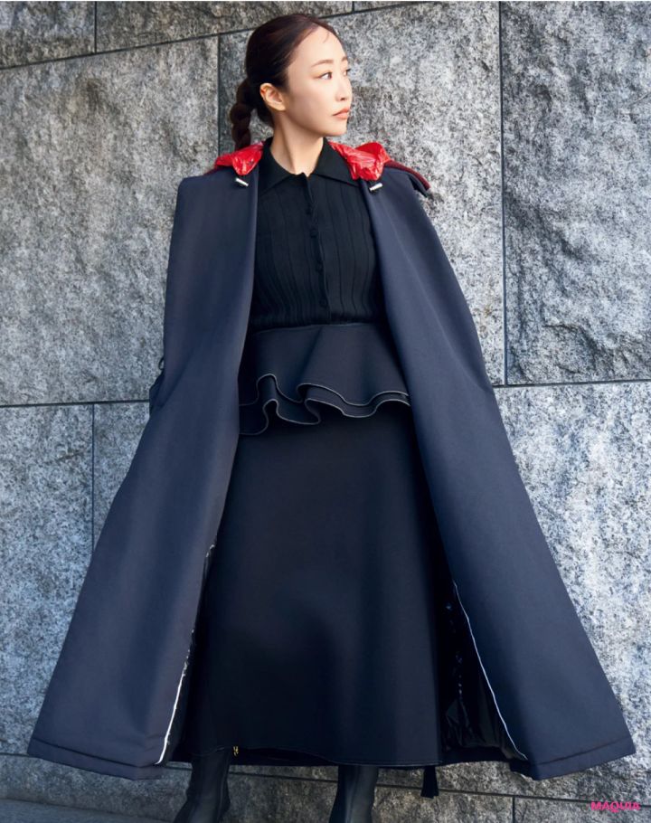 神崎恵さんの人と差がつくコートスタイル ブルーベル・ジャパンのコート