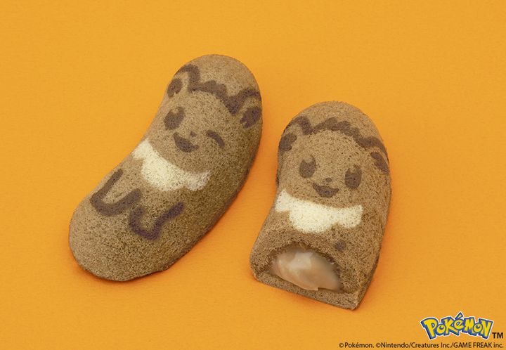 イーブイ東京ばな奈「見ぃつけたっ」キャラメルモフアート味 断面