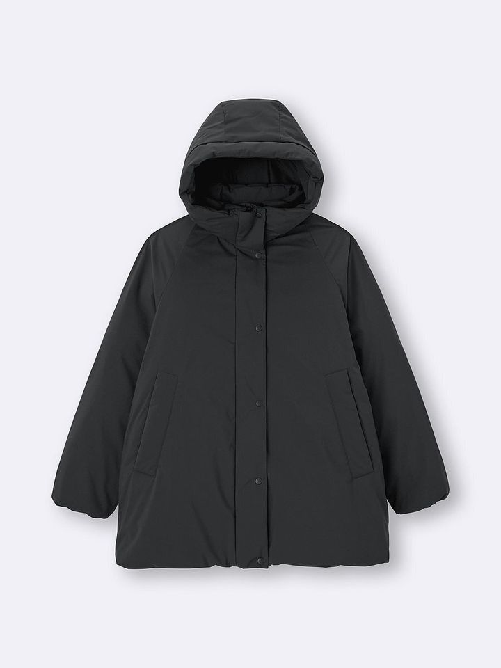 GUのウォームパデッドステッチレスコート