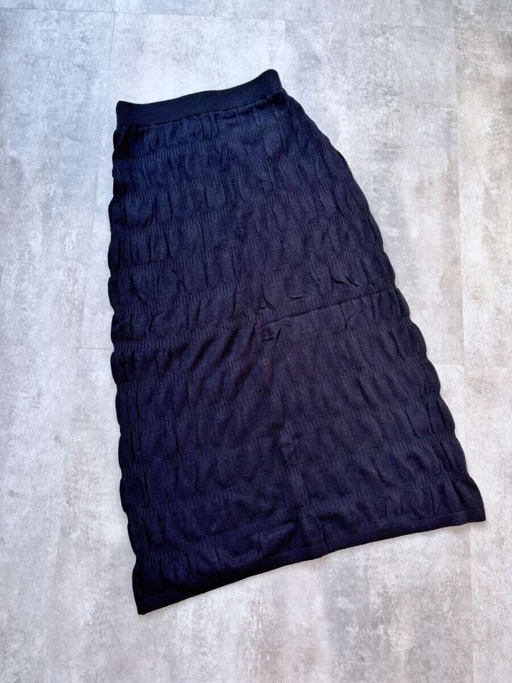 cocaシャーリングニットスカート ブラック