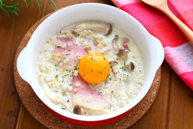 濃厚カルボ風オートミールリゾット