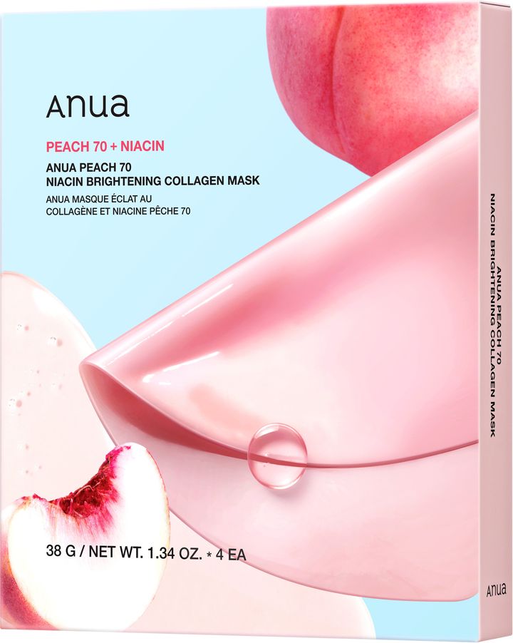 Anua 桃70ナイアシンブライトニングコラーゲンマスク（4枚入り） ￥2,376 （オフライン価格）