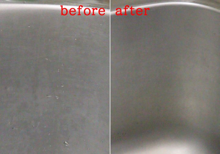 ダイソーのシンクお掃除シート＋メラミン（落ち落ちV）を使ったビフォーアフター