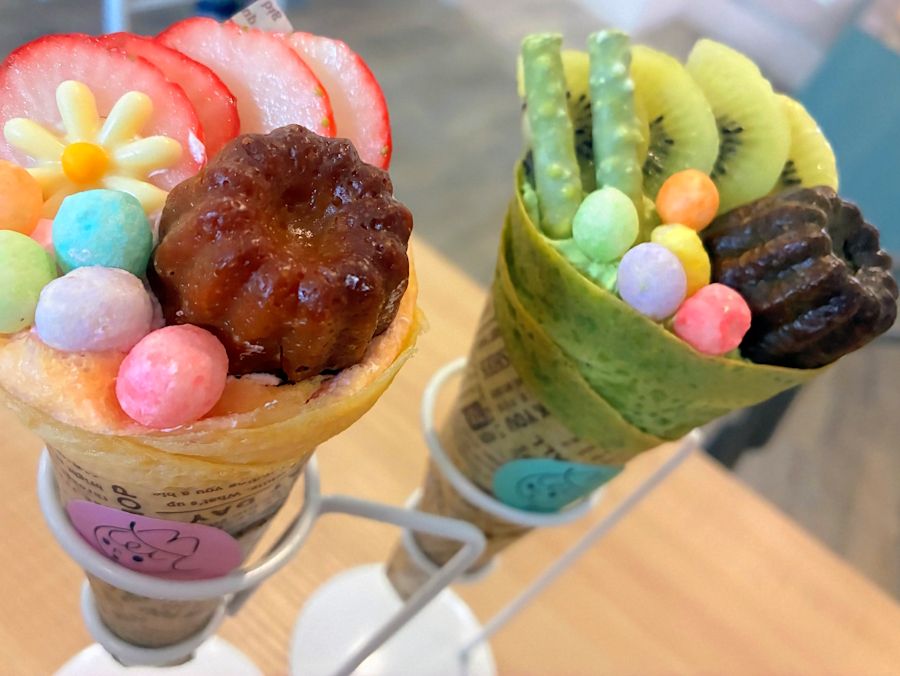 都島にカヌレ入りクレープ350円の店