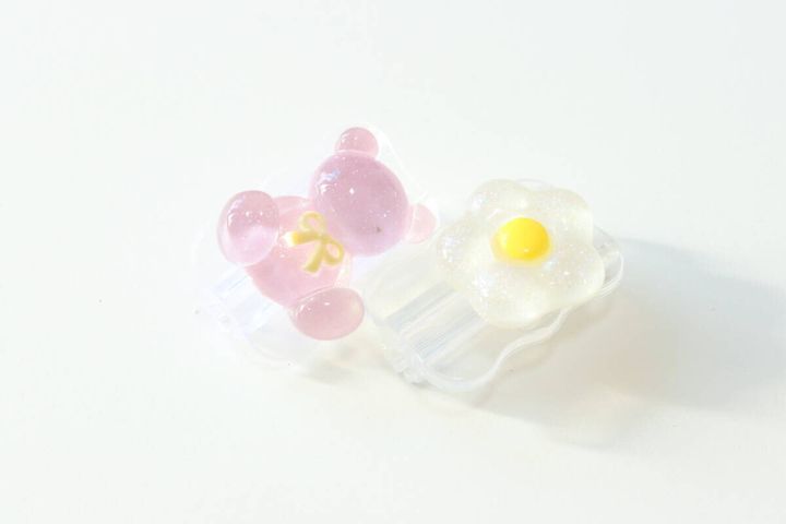 ダイソーのケーブルホルダー（テディベア 2P）のビジュアル