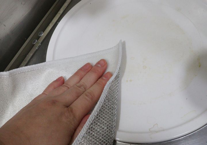 アルミメッシュバンブークロス 拭き取り