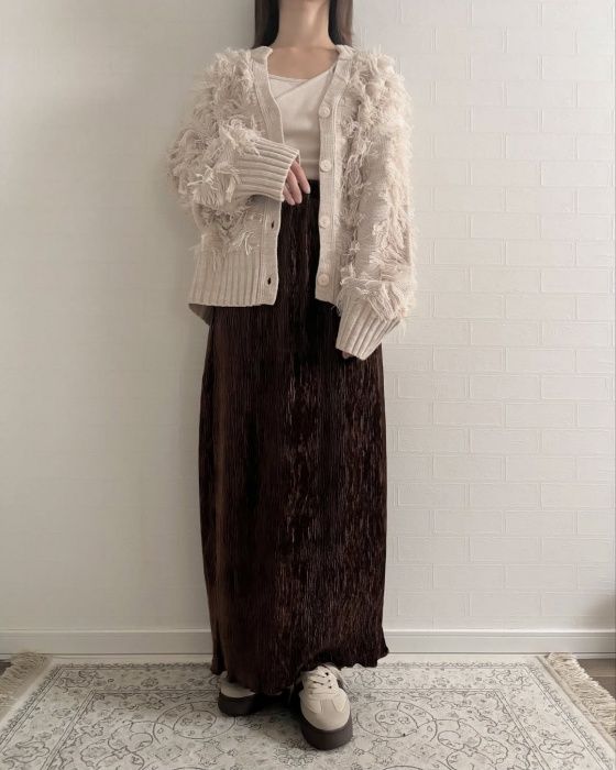 しまむら「フリンジニットカーディガン」