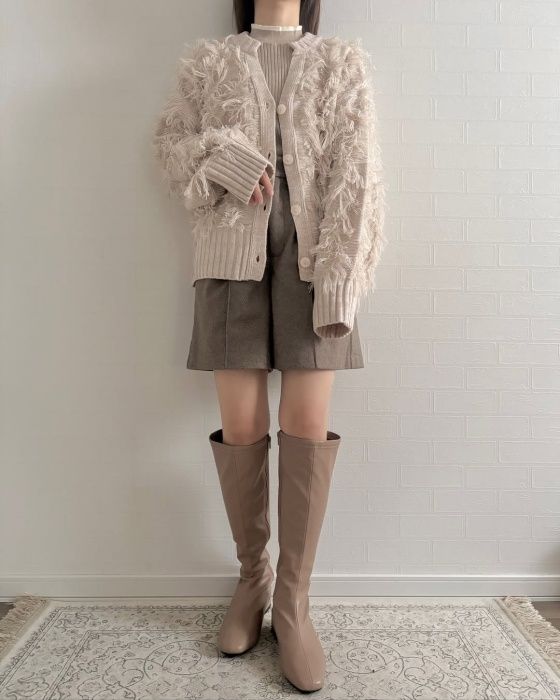 しまむら「フリンジニットカーディガン」