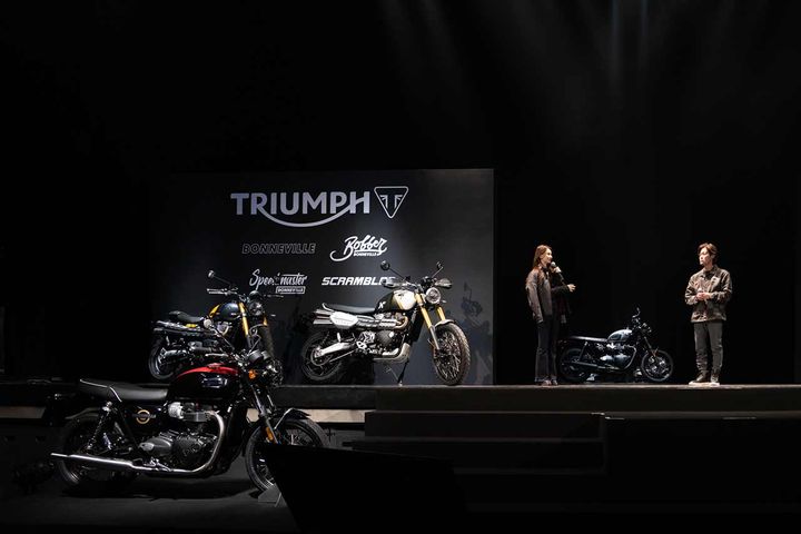 トライアンフ「Brand Night 2026」開催。2026年モデルとアンバサダーとしてダレノガレ明美さんの就任を発表