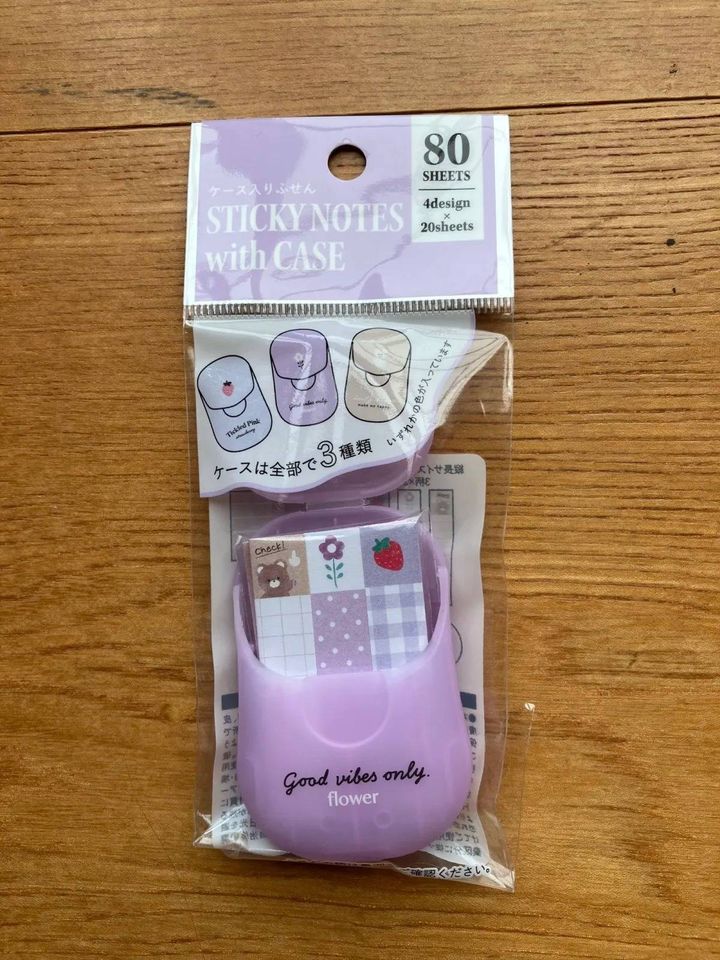 Seria(セリア)：ケース入りふせん 80枚