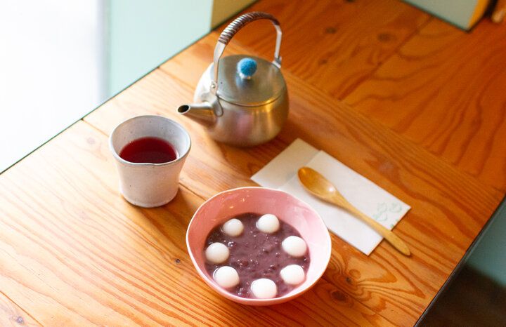 もちもち白玉入りのおしるこであったまる♪吉祥寺で静かなひとり時間を「お茶とお菓子 横尾」