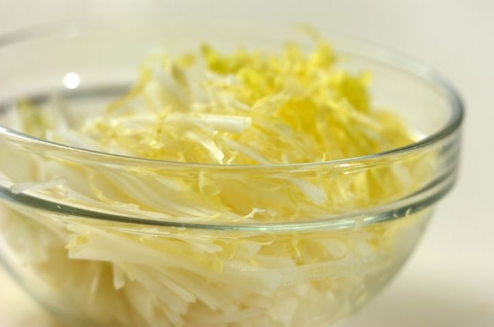 揚げ魚の白菜あんかけショウガ風味の下準備2