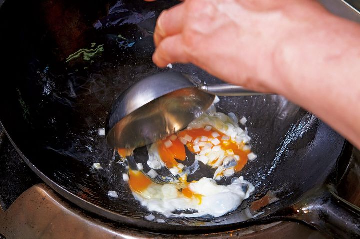 長ねぎを加える