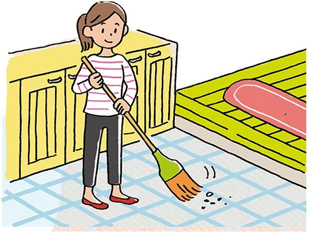 しっかり汚れを拭き取るようにしてください （C）琉球風水志シウマ、サカイユカリ